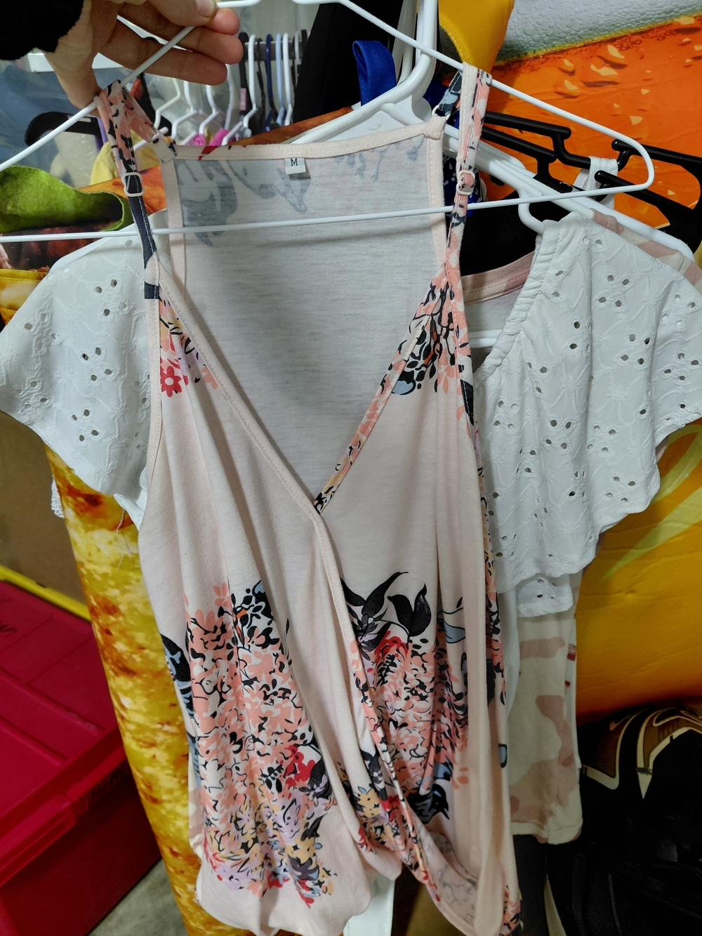 Floral Wrap Tank Top - Pink